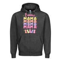 Charcoal Heather bunny mama Zipper Hoodie - MaliasSmallBusiness