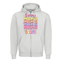 Dove Grey bunny mama Zipper Hoodie - MaliasSmallBusiness