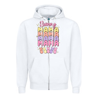 White bunny mama Zipper Hoodie - MaliasSmallBusiness