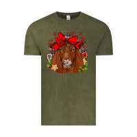 Vintage Olive christmas red angus Vintage Tee - JahusDesignShop