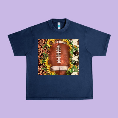 Football Leopard Cowhide Sunflower Urban Heavy Tee Designed By Jahusdesignshop