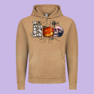Boo Vintage Hoodie Designed By Cowhidedigitalart
