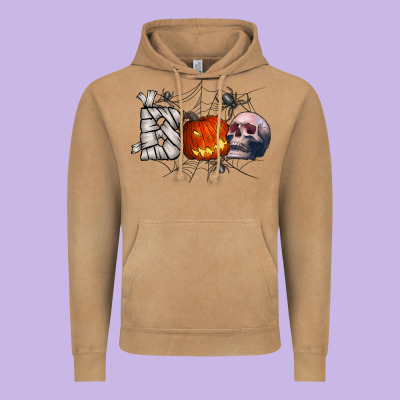 Boo Vintage Hoodie Designed By Cowhidedigitalart