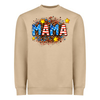 Mushroom usa Mama  leopard background Heavyweight Sweatshirt - AdoDesignShop
