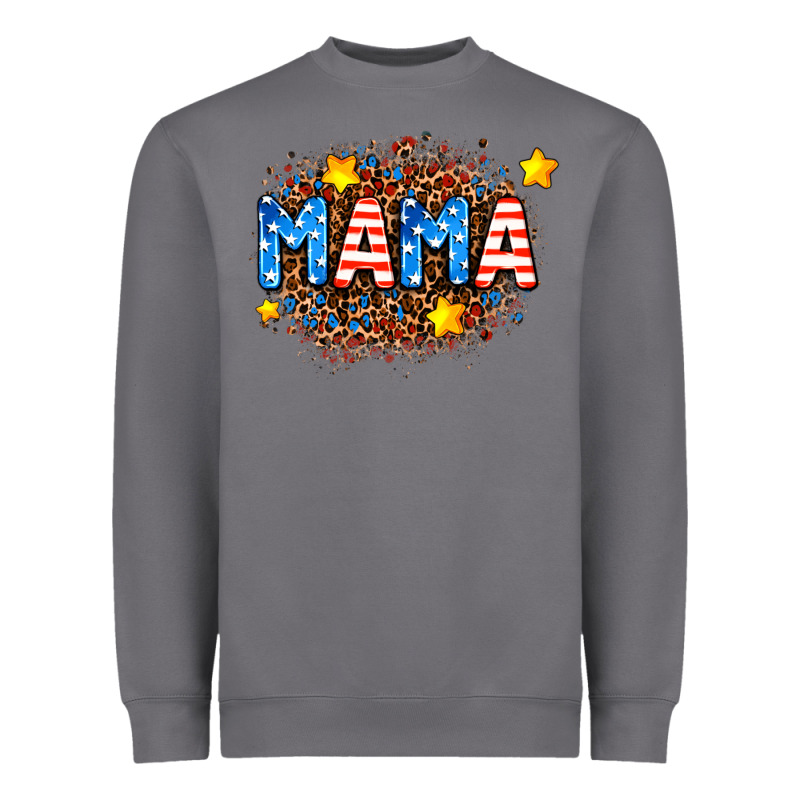 Usa Mama  Leopard Background Heavyweight Sweatshirt by AdoDesignShop | Teevron