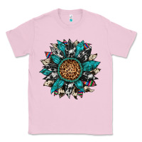 Bubblegum Pink cowhide leopard serape gemstone  sunflower Classic Tee - Artiststas