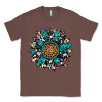 Chestnut cowhide leopard serape gemstone  sunflower Classic Tee - Artiststas