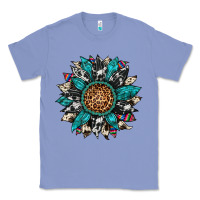 Colony Blue cowhide leopard serape gemstone  sunflower Classic Tee - Artiststas