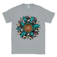 Heather Grey cowhide leopard serape gemstone  sunflower Classic Tee - Artiststas