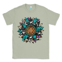 Matcha cowhide leopard serape gemstone  sunflower Classic Tee - Artiststas