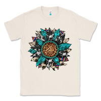 Natural cowhide leopard serape gemstone  sunflower Classic Tee - Artiststas