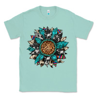 Seafoam cowhide leopard serape gemstone  sunflower Classic Tee - Artiststas