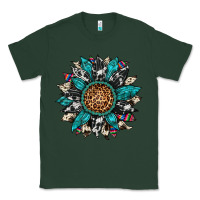 Sports Green cowhide leopard serape gemstone  sunflower Classic Tee - Artiststas