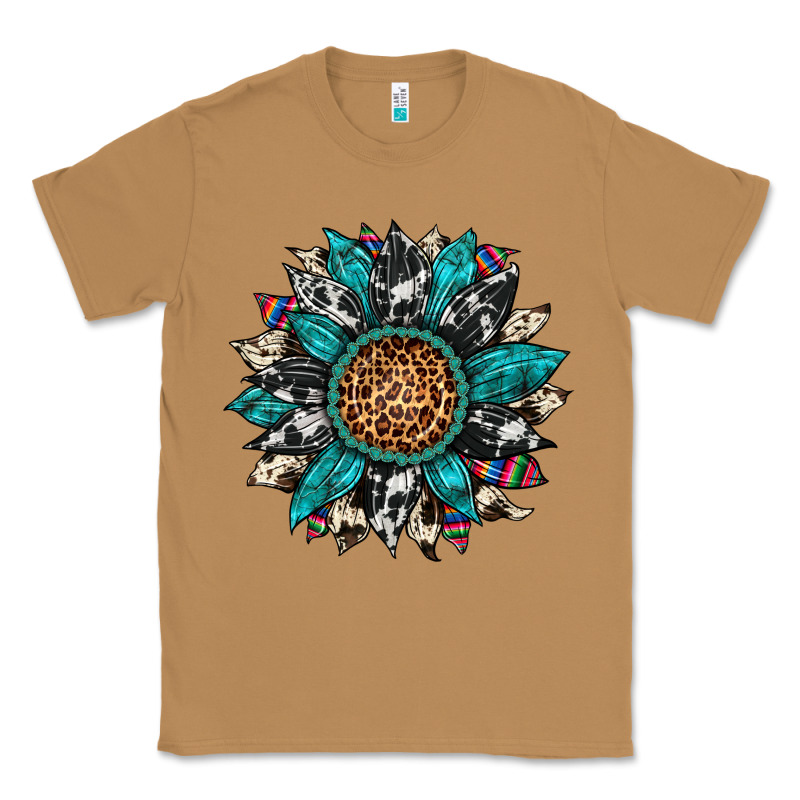 Cowhide Leopard Serape Gemstone  Sunflower Classic Tee by Artiststas | Teevron