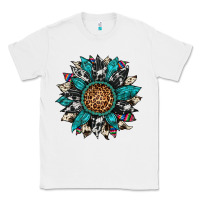 White cowhide leopard serape gemstone  sunflower Classic Tee - Artiststas