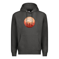 Charcoal Heather Cowboy Sunset Volleyball Premium Hoodie - Bettercallsaul