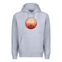 Heather Grey Cowboy Sunset Volleyball Premium Hoodie - Bettercallsaul