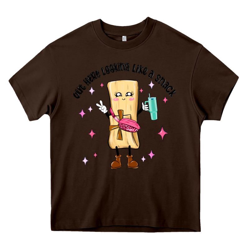 Out Here Looking Like A Snack Heavy Core Tee by MaliasSmallBusiness | Teevron