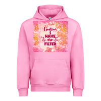 Fuchsia Pink caution i have no filter Urban Hoodie - TumblerDesignByShophia