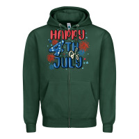 Sports Green happy 4th of july Zipper Hoodie - MaliasSmallBusiness