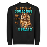 Black be strong and courageous Heavyweight Sweatshirt - JahusDesignShop
