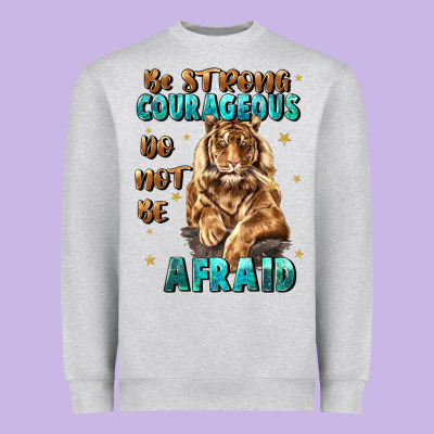Be Strong And Courageous Heavyweight Sweatshirt Designed By Jahusdesignshop