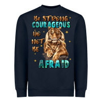 Navy be strong and courageous Heavyweight Sweatshirt - JahusDesignShop