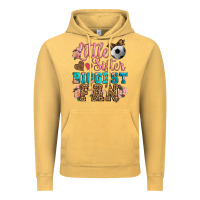 Little Sister Biggest Fan Soccer Vintage Hoodie | Teevron