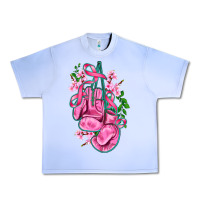 Grape Ice cancer boxing gloves with ribbon Urban Heavy Tee - AdoDesignShop