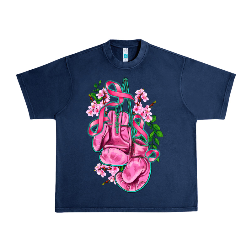 Cancer Boxing Gloves With Ribbon Urban Heavy Tee by AdoDesignShop | Teevron