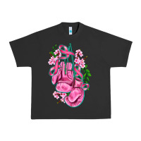 Pigment Black cancer boxing gloves with ribbon Urban Heavy Tee - AdoDesignShop