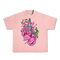 Salmon cancer boxing gloves with ribbon Urban Heavy Tee - AdoDesignShop
