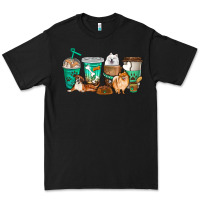 Black dog coffee cups Premium Tee - texasbilliewilder