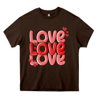 Chocolate Brown love valentines day Heavy Core Tee - MaliasSmallBusiness