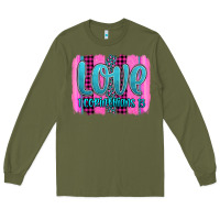 Army Green love corinthians 13 valentine's day brushstroke Long Sleeve Tee - AdoDesignShop