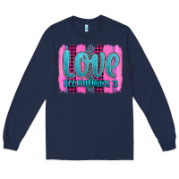 Navy love corinthians 13 valentine's day brushstroke Long Sleeve Tee - AdoDesignShop