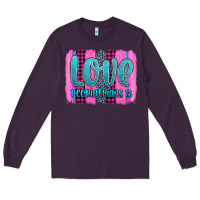 Plum love corinthians 13 valentine's day brushstroke Long Sleeve Tee - AdoDesignShop