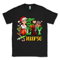 Black jolly nurse with Christmas element Classic Tee - AdoDesignShop