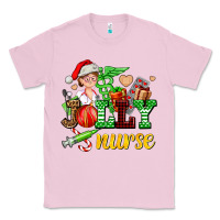 Bubblegum Pink jolly nurse with Christmas element Classic Tee - AdoDesignShop