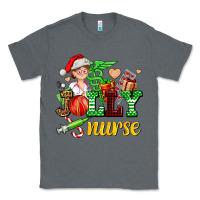 Charcoal Heather jolly nurse with Christmas element Classic Tee - AdoDesignShop