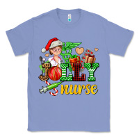 Colony Blue jolly nurse with Christmas element Classic Tee - AdoDesignShop