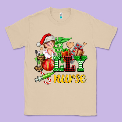 Jolly Nurse With Christmas Element Classic Tee Designed By Adodesignshop