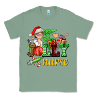 Sage jolly nurse with Christmas element Classic Tee - AdoDesignShop