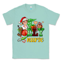 Seafoam jolly nurse with Christmas element Classic Tee - AdoDesignShop