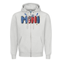 Dove Grey 4th july mini Zipper Hoodie - MaliasSmallBusiness