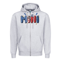 Heather Grey 4th july mini Zipper Hoodie - MaliasSmallBusiness