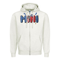 Oatmeal Heather 4th july mini Zipper Hoodie - MaliasSmallBusiness