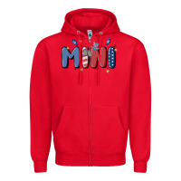 Red 4th july mini Zipper Hoodie - MaliasSmallBusiness