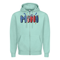 Seafoam 4th july mini Zipper Hoodie - MaliasSmallBusiness