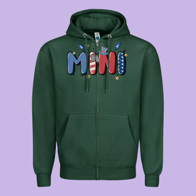4th July Mini Zipper Hoodie Designed By Maliassmallbusiness